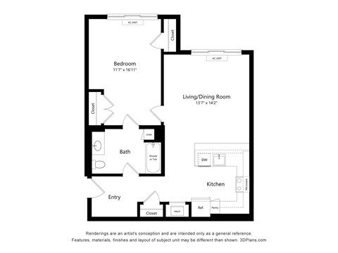 One Bedroom Apartment at Vista at Old Bridge in NJ